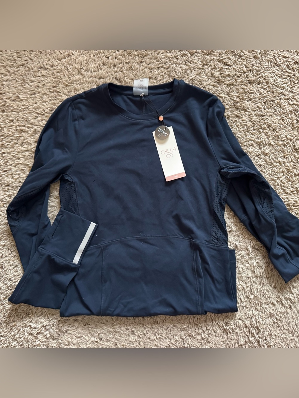 Calia Navy Long-Sleeve Active Shirt